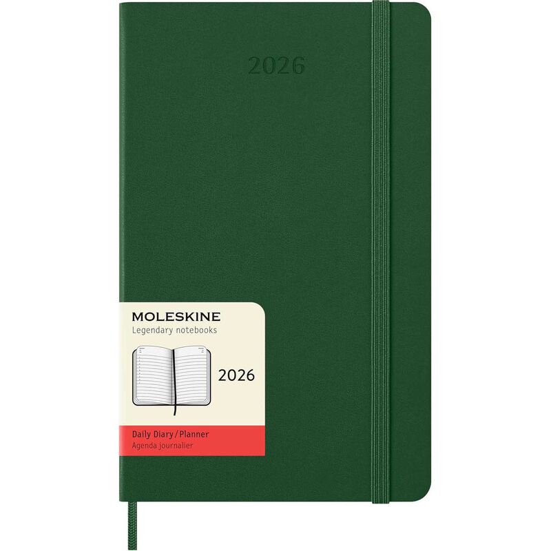 Moleskine Diary 12 Month Daily HC Large Myrtle Green 2026 image number 0